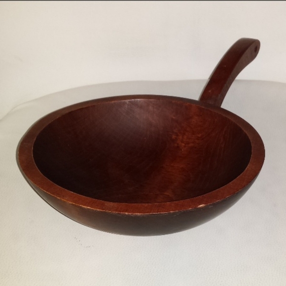 Vintage Baribocraft Canada Wood Bowl With Handle - Picture 4 of 9